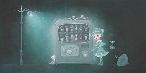 Robot Vending Machine Painting by aica, Art Artist aica